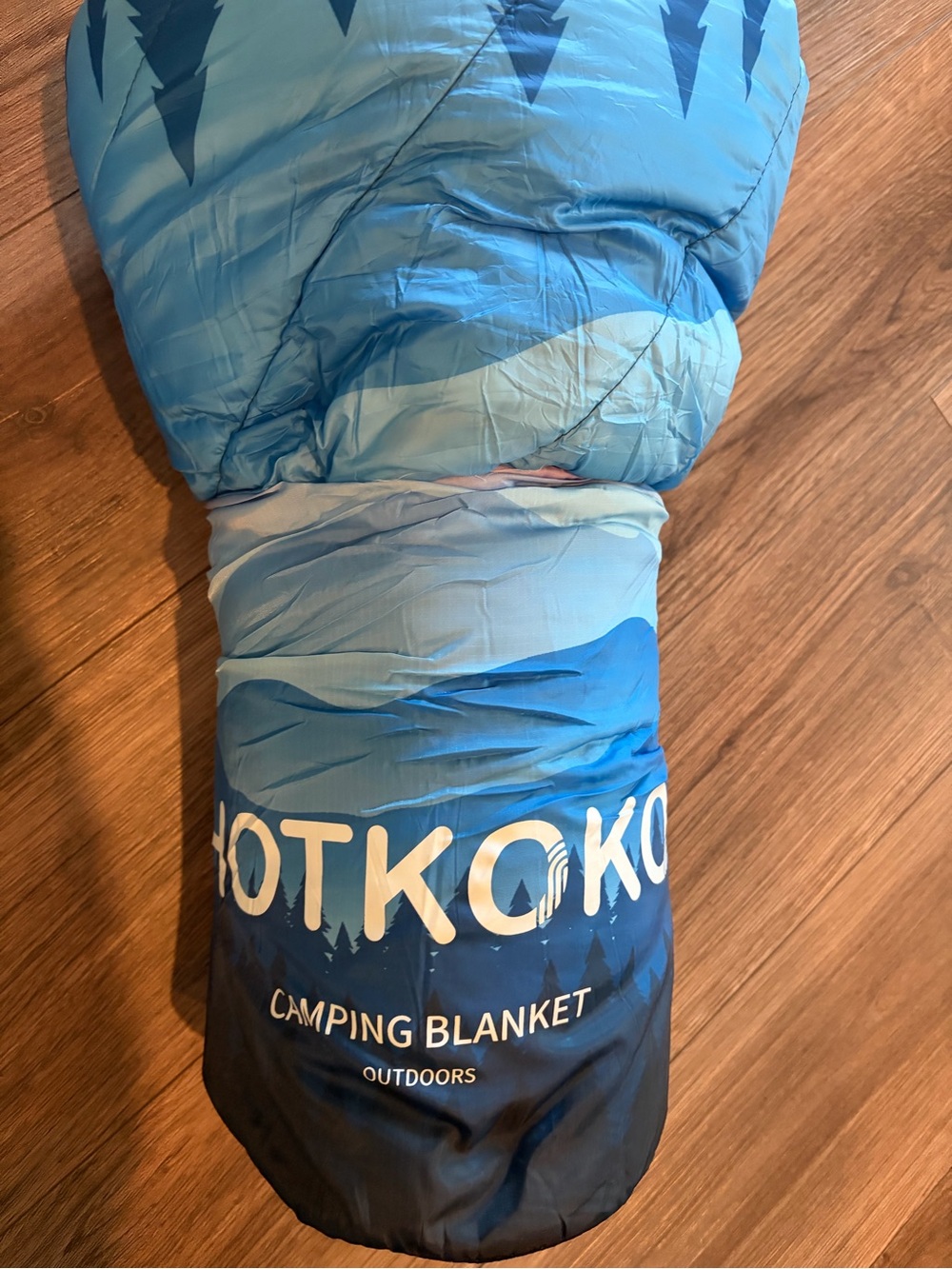 Hotkoko Blue Camping Blanket - Outdoor Sleeping Bag Style